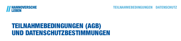 Teilnahmebedingungen (AGB) und Datenschutzbestimmungen